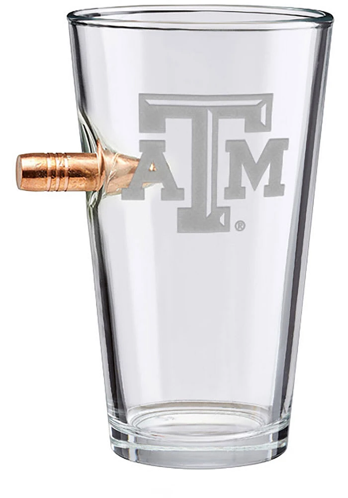 Texas A&M Aggies Logo with Bullet Graphic Pint Glass