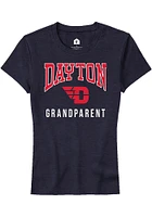 Rally Dayton Flyers Womens Navy Blue Grandparent Short Sleeve T-Shirt