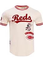 Pro Standard Cincinnati Reds Retro Chenille Striped Short Sleeve Fashion T Shirt