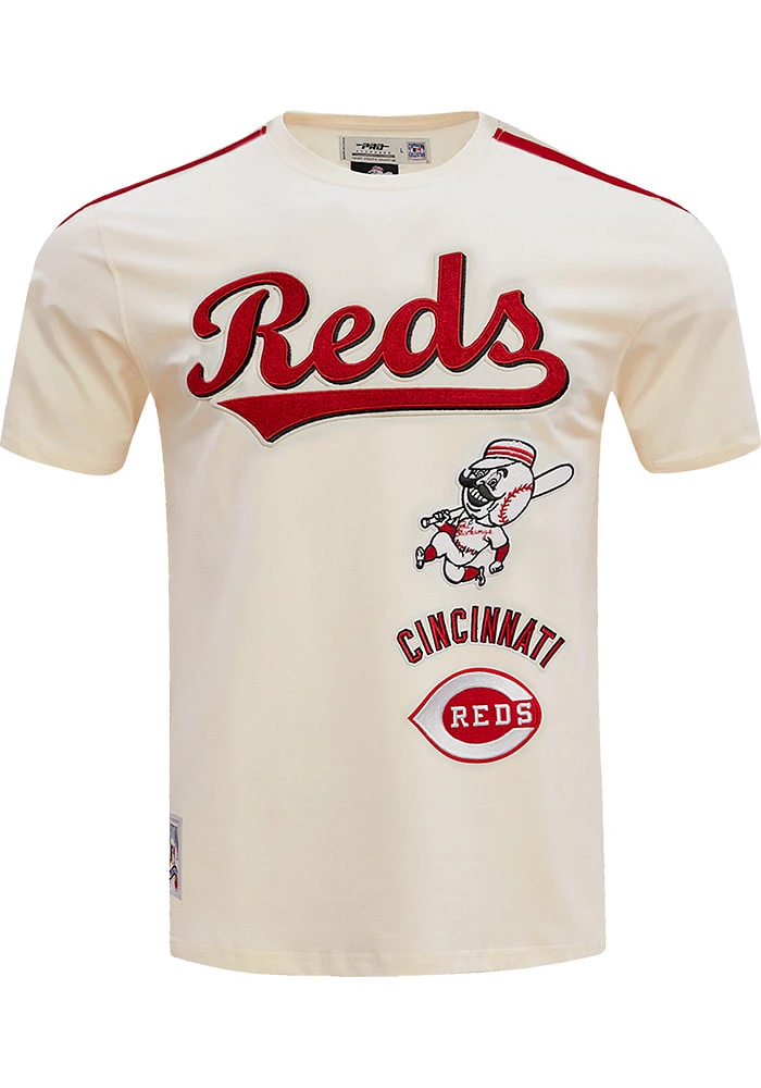 Pro Standard Cincinnati Reds Retro Chenille Short Sleeve Fashion T Shirt