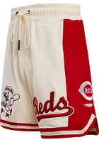 Pro Standard Cincinnati Reds Mens White Retro Chenille Shorts