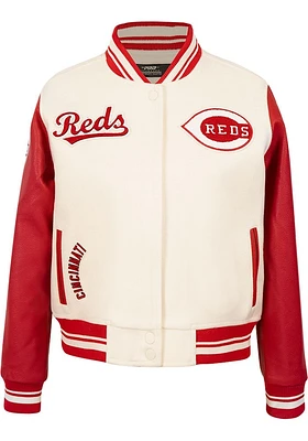 Pro Standard Cincinnati Reds Womens Retro Wool Varsity Heavy Weight Jacket