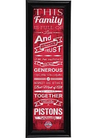 Detroit Pistons 6x20 inch Family Cheer Sign - Blue