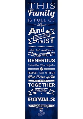 Kansas City Royals Family Cheer 6x20 inch Sign