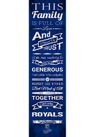 Kansas City Royals Family Cheer 6x20 inch Sign