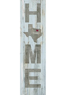 Dallas Ft Worth 5.5x20 inch White Wash Plaque