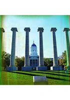 Missouri Tigers Francis Quadrangle Stone Tile Coaster - White