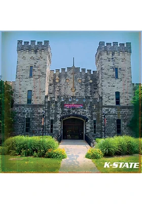 K-State Wildcats Nichols Hall Stone Tile Coaster - Grey