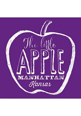 Manhattan Little Apple Stone Tile Coaster - Purple