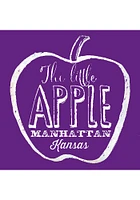 Manhattan Little Apple Stone Tile Coaster - Purple