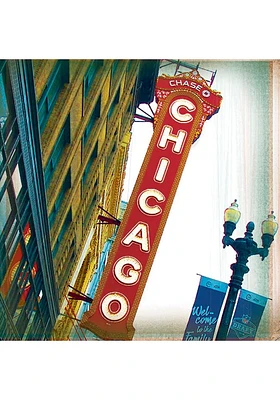 Chicago Theatre Stone Tile Coaster - Brown