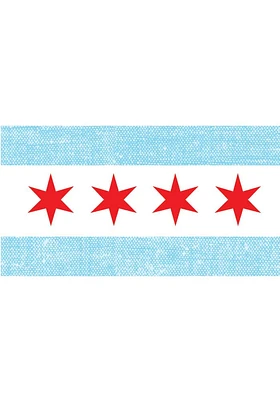 Chicago Flag Stone Tile Coaster - White