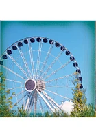 Chicago Navy Pier Ferris Wheel Stone Tile Coaster - Blue