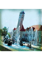 St Louis Union Station Fountains Stone Tile Coaster - White