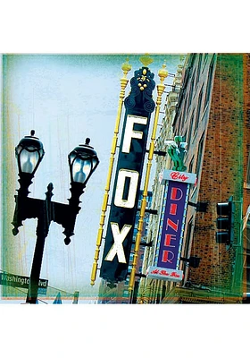 St Louis Fox Theatre Stone Tile Coaster - Black