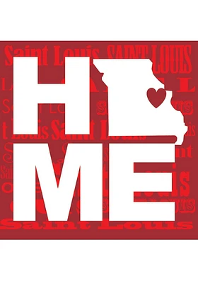 St Louis Home State Stone Tile Coaster - Red