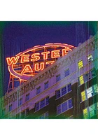 Kansas City Western Auto Sign 4x4 Coaster