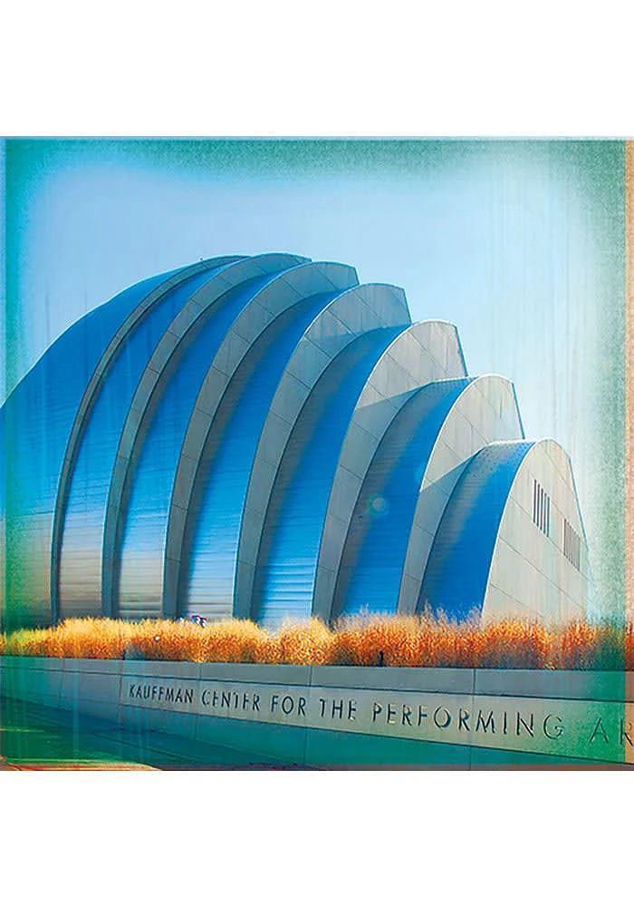 Kansas City KC Performing Arts Center 4x4 Coaster - Blue