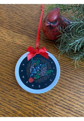 Kansas City Shuttlecock Ornament - Black