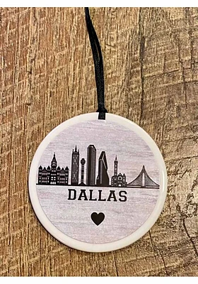Dallas Ft Worth Skyline Ornament