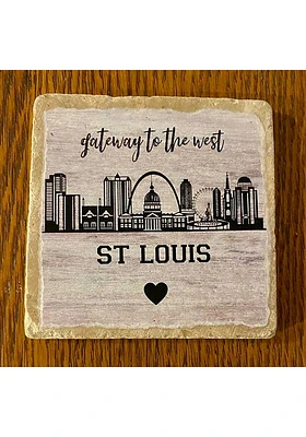 St Louis Skyline Coaster - White