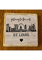 St Louis Skyline Coaster - White