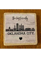 Oklahoma City Skyline Coaster - White