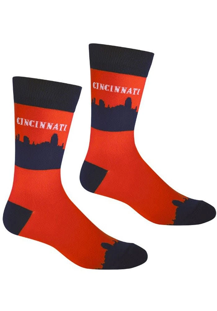 Cincinnati Skyline Mens Crew Socks