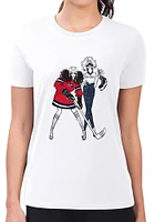 4Her Columbus Blue Jackets Womens Hockey Girls Short Sleeve T-Shirt