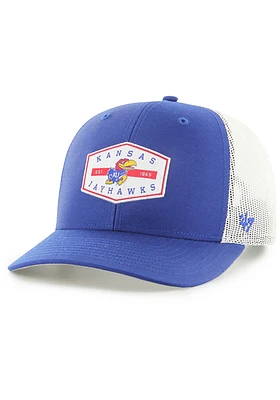 47 Kansas Jayhawks Convoy Trucker Adjustable Hat - Blue