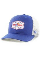 47 Kansas Jayhawks Convoy Trucker Adjustable Hat - Blue