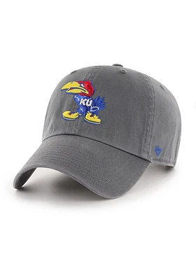 47 Kansas Jayhawks Retro Clean Up Adjustable Hat - Charcoal