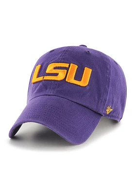 47 LSU Tigers Logo Clean Up Adjustable Hat - Purple