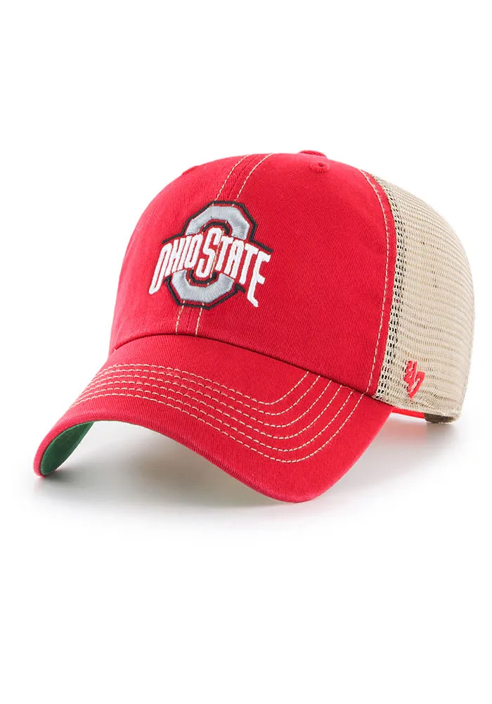 47 Ohio State Buckeyes Logo Trawler Clean Up Adjustable Hat - Red