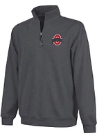 Ohio State Buckeyes Mens Charcoal Crosswind Long Sleeve 1/4 Zip Pullover