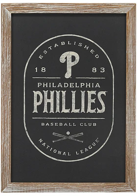 Philadelphia Phillies Framed Black and White Wall Sign