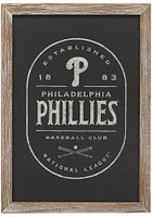 Philadelphia Phillies Framed Black and White Wall Sign