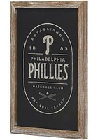 Philadelphia Phillies Framed Black and White Wall Sign