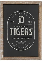 Detroit Tigers Framed Black and White Wall Sign