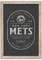 New York Mets Framed Black and White Wall Sign