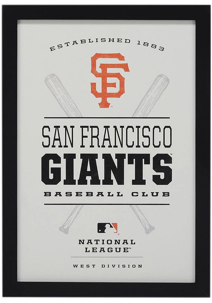 San Francisco Giants Framed Team Logo Wall Wall Art