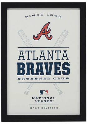 Atlanta Braves Framed Team Logo Wall Sign