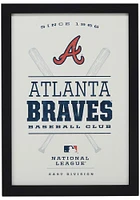 Atlanta Braves Framed Team Logo Wall Sign