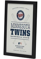 Minnesota Twins Framed Team Logo Wall Wall Art