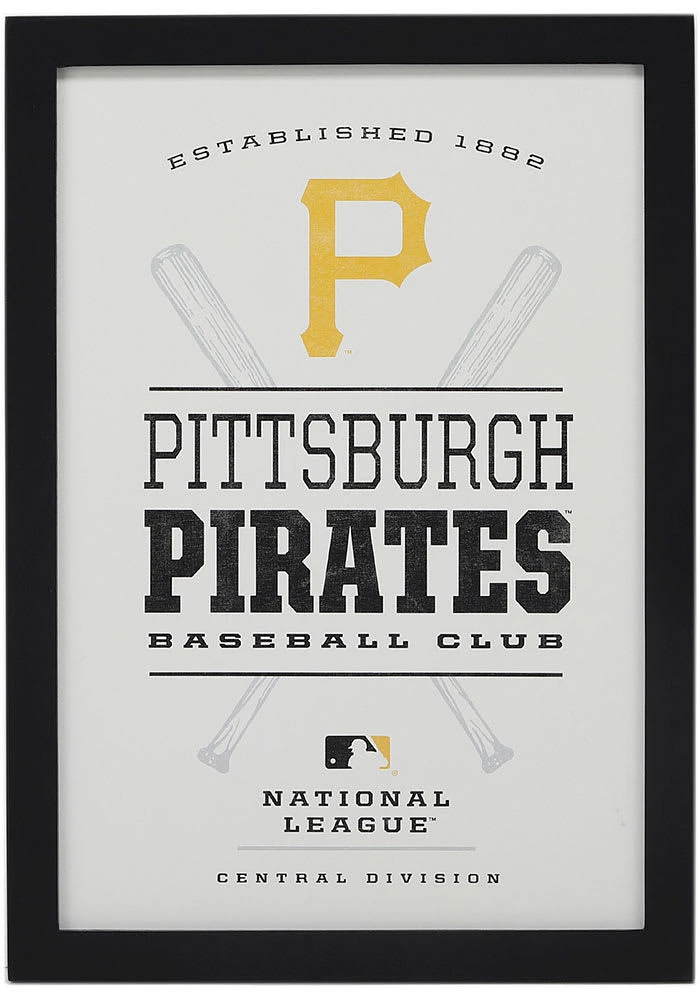 Pittsburgh Pirates Framed Team Logo Wall Wall Art