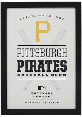 Pittsburgh Pirates Framed Team Logo Wall Wall Art