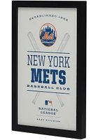 New York Mets Framed Team Logo Wall Wall Art