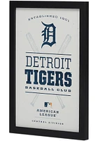 Detroit Tigers Framed Team Logo Wall Wall Art