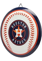Houston Astros Round Baseball Metal Sign