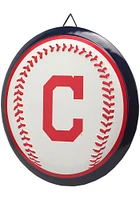 Cleveland Indians Round Baseball Metal Sign